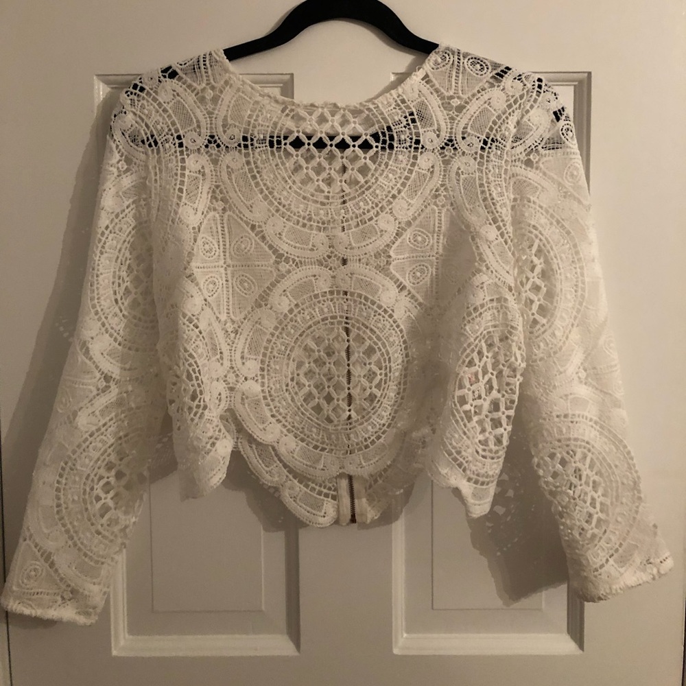 Boohoo open knit top